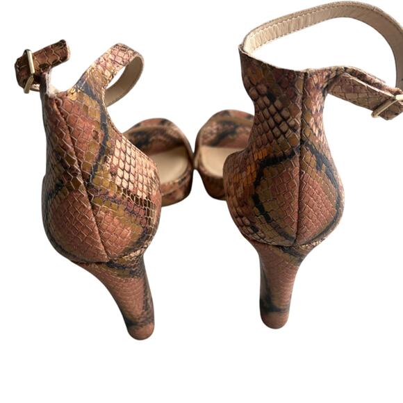 NEW Vince Camuto Sathina Multi Snake Open Ankle Strap Pumps Sandal - Picture 4 of 4